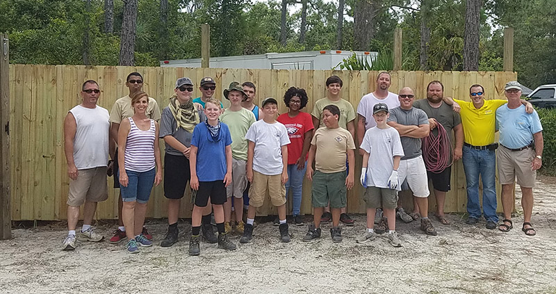 Custom Wood Fence donation At Oxbow Center