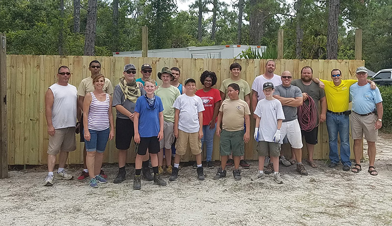 Custom Wood Fence At Oxbox Center